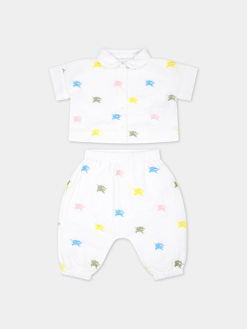 White suit for babykids with equestrian knight